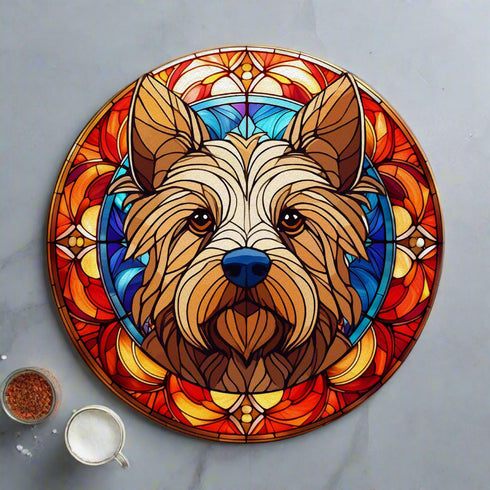 Cairn Terrier Glass Suncatcher Worktop Saver